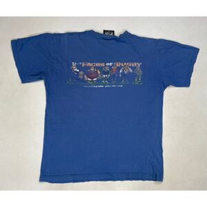 Kevingston Rugby Graphic T-shirt Men Small Blue Short Sleeve